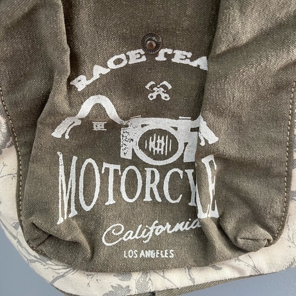 CLEA RAY BACK PACK CANVAS AND LEATHER FLORAL BEIGE AND GREEN COLOR - Picture 7 of 13